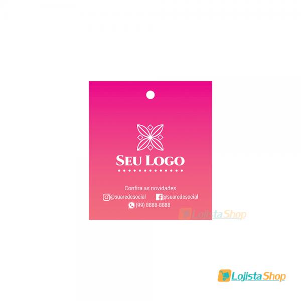 Tags para roupas 4,2x4,8cm personalizada