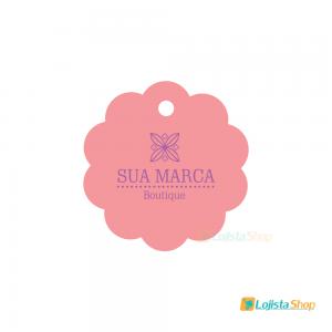 Tag para Roupas Corte Flor 4cm